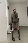 BORIS BIDJAN SABERI pullover sweater AW22 HOODY2 FTT00008 gray coffee PBBS27 3